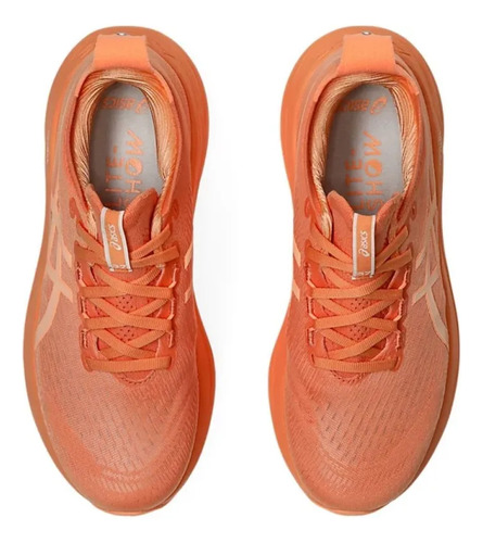 Tenis Running Asics Gel-nimbus 27 Lite-show Naranja Mujer 10