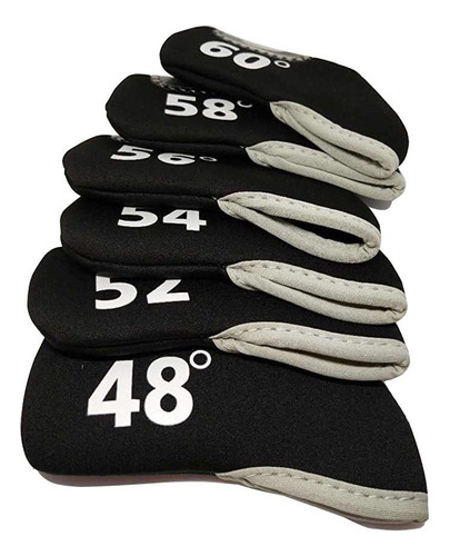 Kepoda 6pcs Negro Neopreno Golf Club Cubierta Superior De La