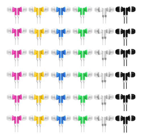 Wensdo Paquete De 120 Auriculares A Granel, Varios Colores, 