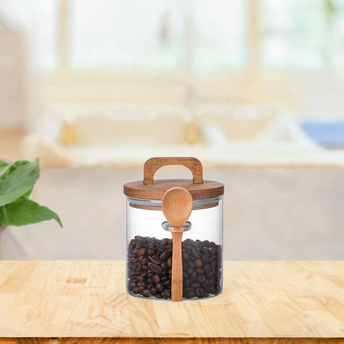Latas Selladas Con Bote Transparente, Recipiente Y Cuchara