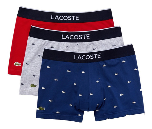 Boxer Pack X3 Lacoste Trunks Underwear Hombre