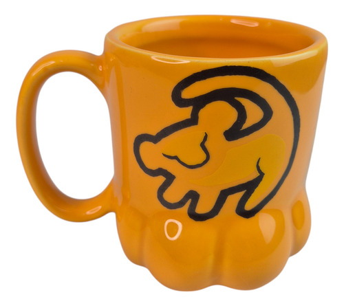 Caneca O Rei Leão Simba Pata Em Porcelana 300ml