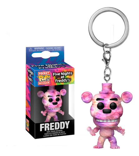 Chaveiro Funko Pocket Keychain Five Nights Tie-dye Freddy