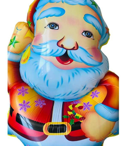 5 Balões Sortidos Papai Noel Decoração Festas Eventos Natal Cor 3 Papai Noel + 2 Papai Noel com rena e trenó