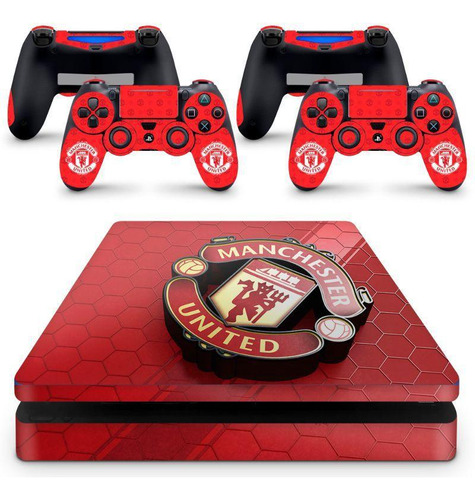 Skin Adesivo Protetor Para Ps4 Slim Manchester United B2