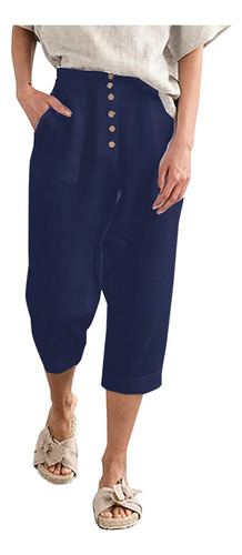 Cuna Cómoda Casual Con Bolsillo, De Lino Liso, Color Capris