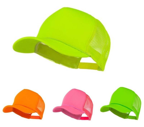 Gorra Visera Trucker Cap Apto Sublimar Fluor X 80 Unidades