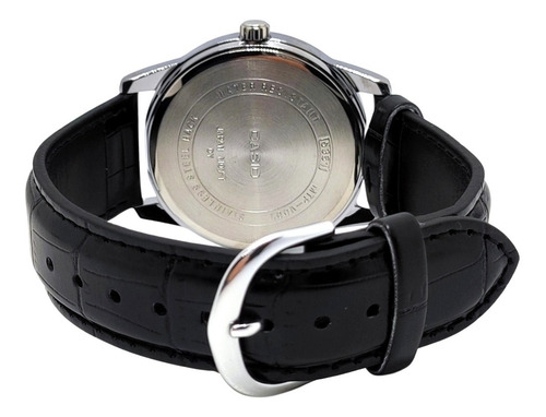 Imagen 6 de 8 de Reloj Cuero Negro Casio Mtp-v001l-1b