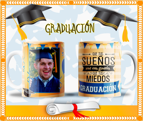 Plantillas Para Sublimar Tazas Graduación V1
