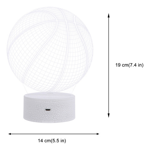 Lámpara De Mesa Touch Light 3d Baloncesto Night Light