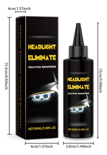 Esmalte Abrillantador Amarillo Para Faros Delanteros, 100 Ml