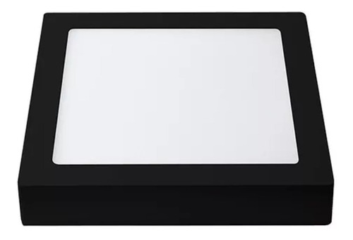 Panel Plafon Led 12w Cuadrado Negro Aplicar 3000k Macroled