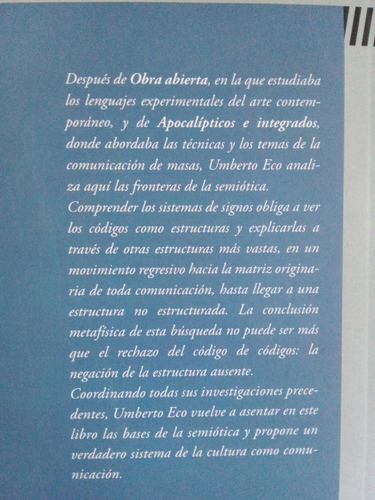 La Estructura Ausente, Umberto Eco