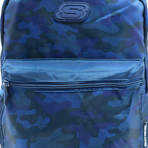 Set Skechers Escolar De Tres Piezas Incluye Mochila Con Portalaptop Una Lonchera Térmica Y Lapicera De Un Compartimento Color Azul Marino Diseño De La Tela Lisa