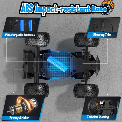 Auto Control Remoto Rc Todo Terreno 2.4 Ghz 2 Baterías/luz