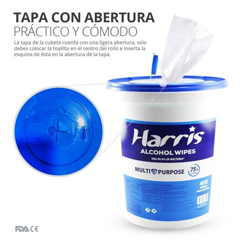 Imagen 3 de 9 de Toallitas Húmedas Desinfectantes Antibacteriales Toallas