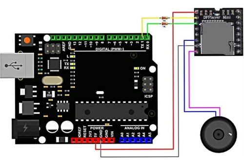 Almocn 2pcs Yx5200 Dfplayer Mini Módulo De Audio Para Reprod