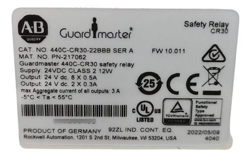 Allen Bradley 440c-cr30-22bbb Guardmaster