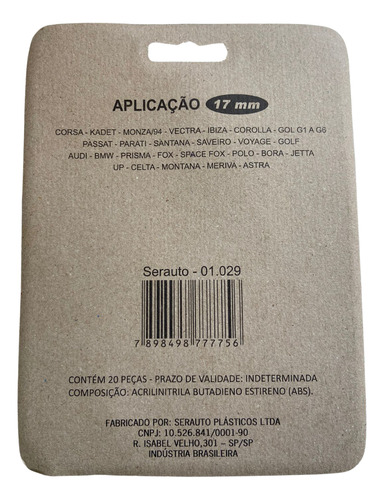 Jogo Com 16 Capas Cromadas 17 Mm Para Cabeça De Parafusos