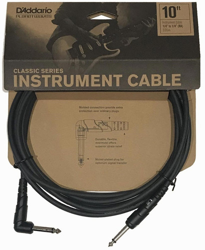 Cable Plug Para Guitarra Planet Waves D'addario 10ft 3mts