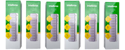 Kit 6 Luminária Lâmpada Luz De Emergência Lea 30 Led