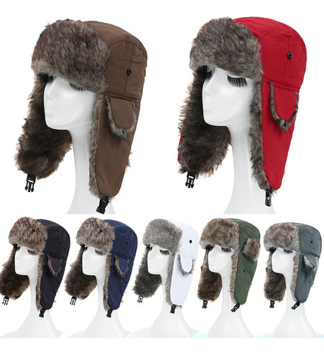 Gorro Ruso Unisex Para Hombre Y Mujer, Cálido, Para Invierno