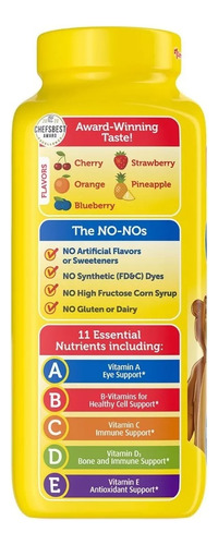 Multivitaminico Diario Niños Lil Critters - 300 Gomitas Sabor