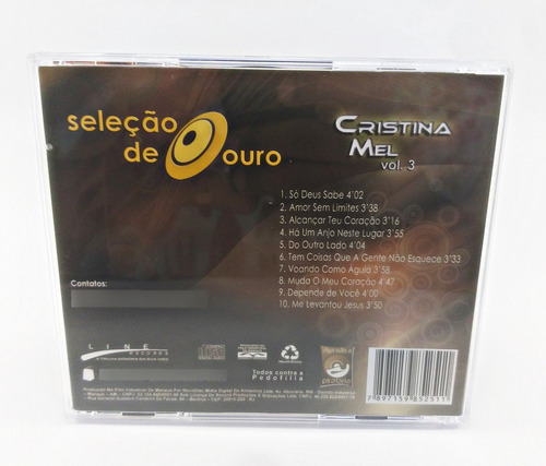 Cd Cristina Mel, Seleção De Ouro Volume 3, Line Records Edição Limitada