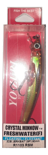 Señuelo Yo-zuri Crystal Minnow Freshwater Suspending 90mm