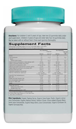 Smartypants Kids Y Toddler Multivitaminas + Omega3 180gomas Sabor Cereza Y Bayas