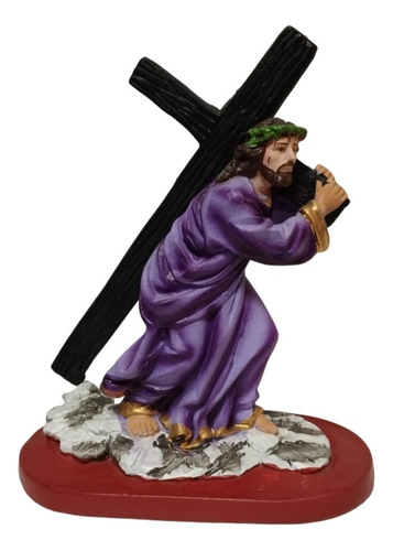 Figura Religiosa Nazareno Jesús De Nazaret Cerámica 18cmalto