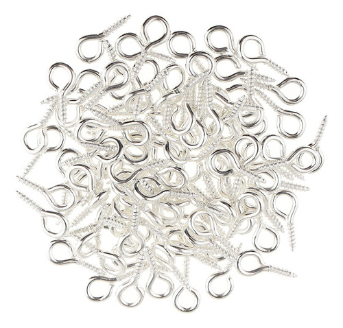 100pcs Ganchos De Pernos De Ojo Hoop Pin Tornillos Para