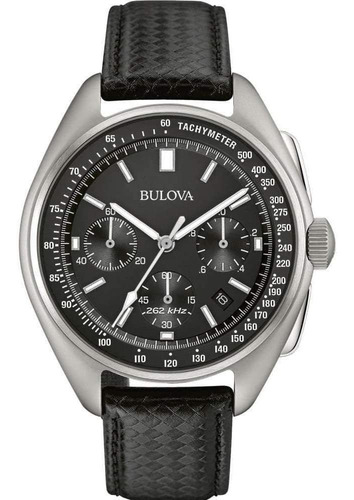 Bulova Men's Leather Strap Moon Watch