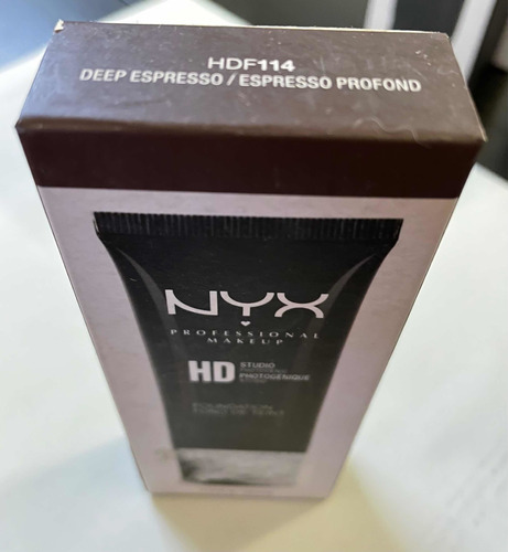 Maquiagem profissional Nyx Hd Foundation Tono 114 Deep Espresso