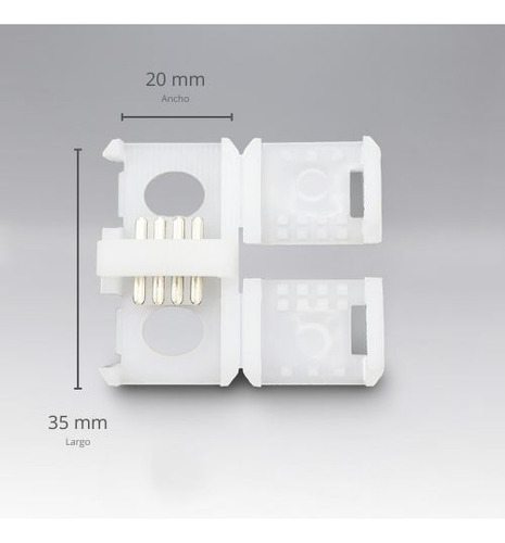 Interconector Simple Para Manguera Rgb Kit 4 Piezas Wac-202 Winled