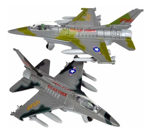 Artcreativity Diecast F-16 Fighting Falcon Jets Con Mecanism