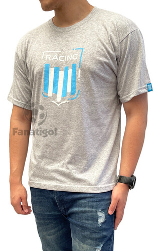 Remera Racing Club Oficial 100% Algodón 