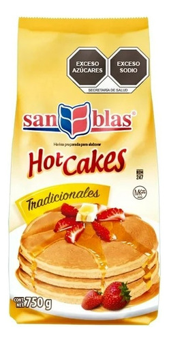 9 Pza Harina Para Hot Cakes San Blas Tradicionales 750 G