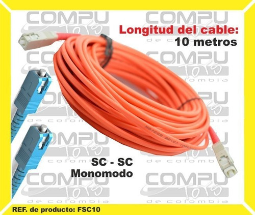 Cable Fibra Optica Sc-sc 10 M Ref: Fsc10 Computoys Sas