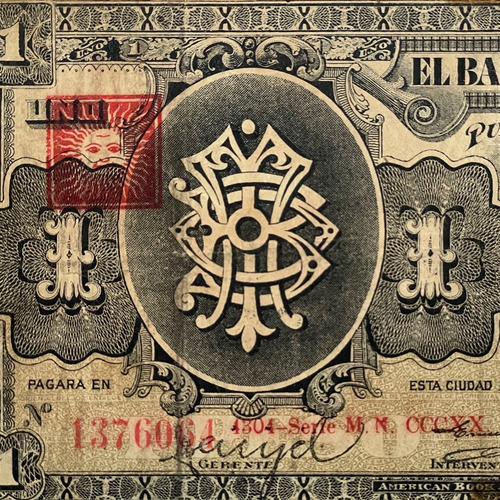 Billete 1 Peso Banco Oriental De Mexico, 1914 (Usado)