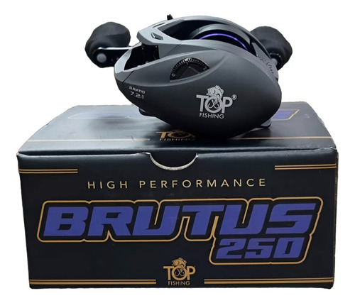 Reel Brutus 250 Bait Varida Rotativo 10rod 130m030-alarma Negro Izquierdo