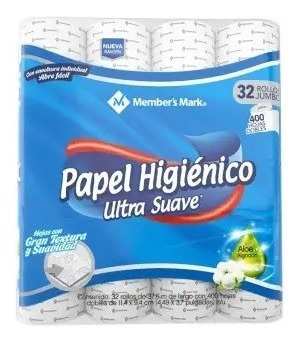 Papel Higiénico Member's Mark Ultra Suave Con 32 Rollos