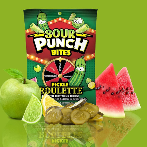 Gomitas Agridulces Sour Punch Pickle Roulette Sabor Sorpresa