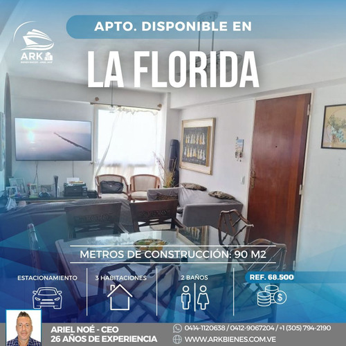 (#1109) Apartamento De 90m2 En La Florida - Caracas