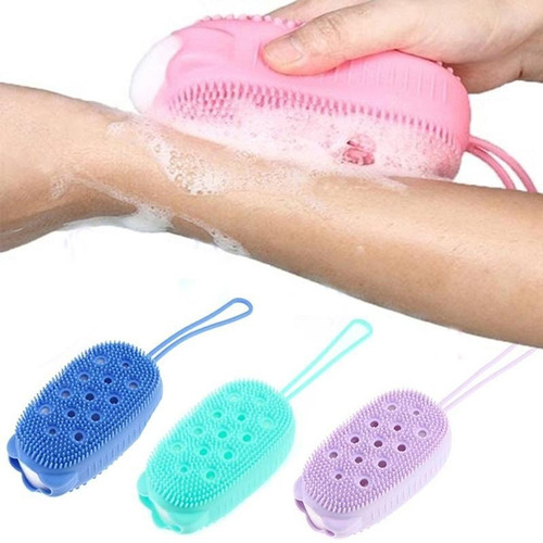 Esponja De Silicona Corporal Manopla Ducha Baño Exfoliante