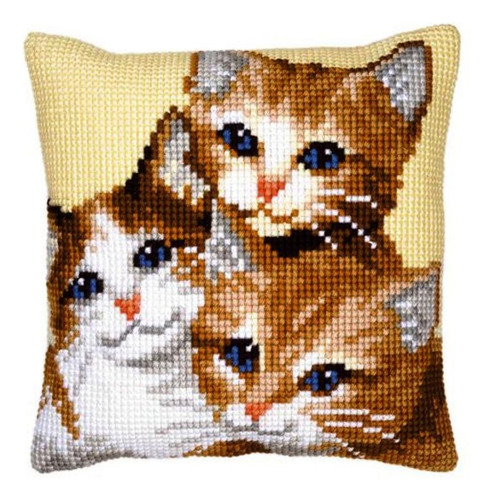 Almohadon Para Bordar En Punto Cruz - Kit Completo Aguja