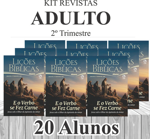 Revista Ebd Adultos Aluno 2° Trimestre 2025 Kit 20 Unidades
