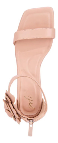 Zapatilla Pulsera Con Flor Yaeli Rosa Tacón 7cm