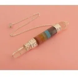 Varita De Poder Con Punta De Cuarzo 7 Chakras Reiki Vara