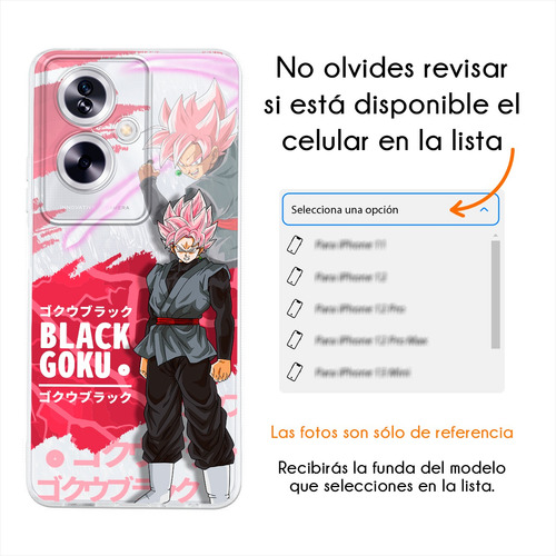 Funda Para Oppo Dragon Ball Super Goku Black Anime Case